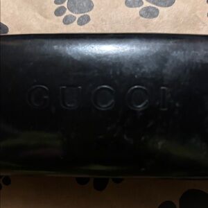 Authentic Gucci Glossy Black Eyewear hard Case